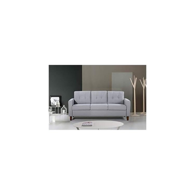 Container Furniture Rossetti Tufted Accent Armchair, Mid Century Upholstered Sofa Chair for Living Room, Bedroom, Home Office with Removable Seat and Back Cushion in Dark Gray, 32.87 Inches