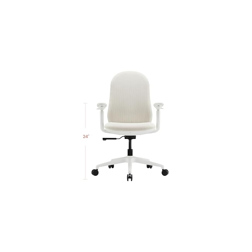 Mochi Chair Petite Ergonomic Chair — Comfortable Ergonomic Chair Designed Specifically for Women and Children, Height-Adjustable Chair is Suitable for Home, Office, and School environments (Cream)