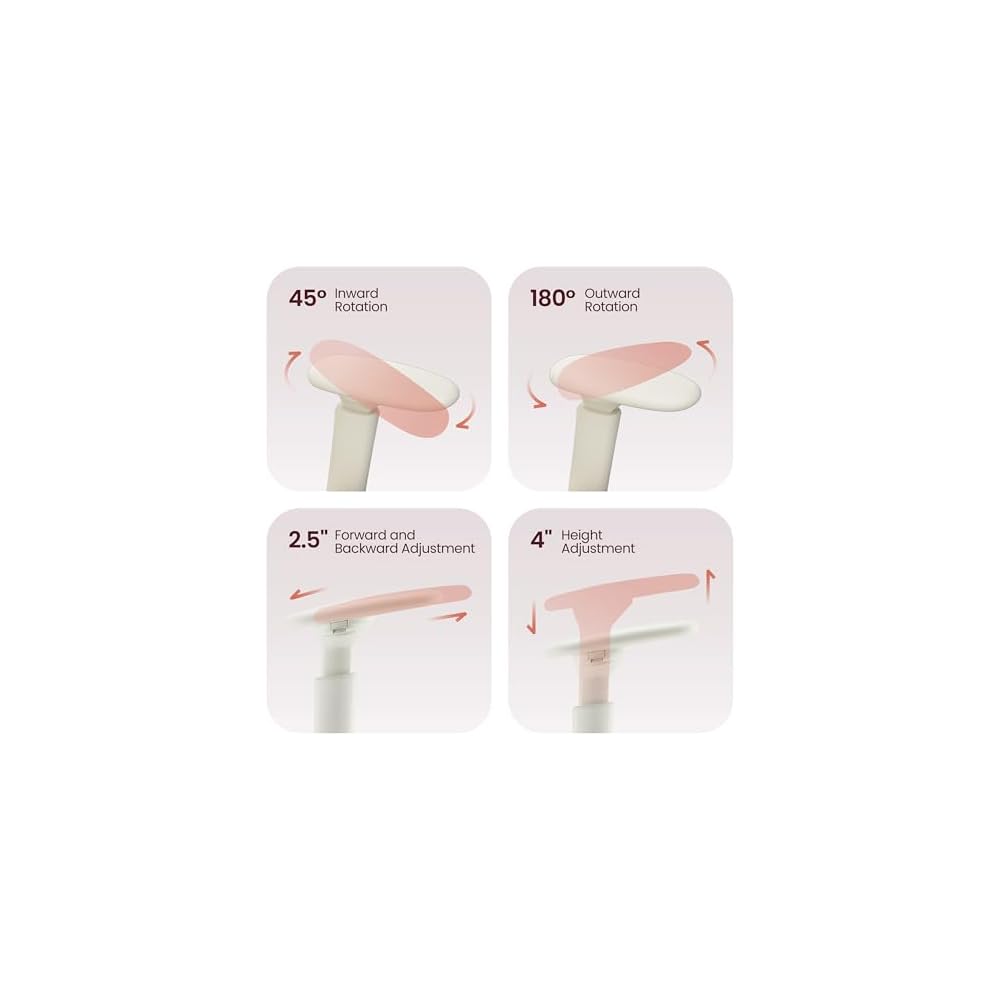 Mochi Chair Petite Ergonomic Chair — Comfortable Ergonomic Chair Designed Specifically for Women and Children, Height-Adjustable Chair is Suitable for Home, Office, and School environments (Cream)