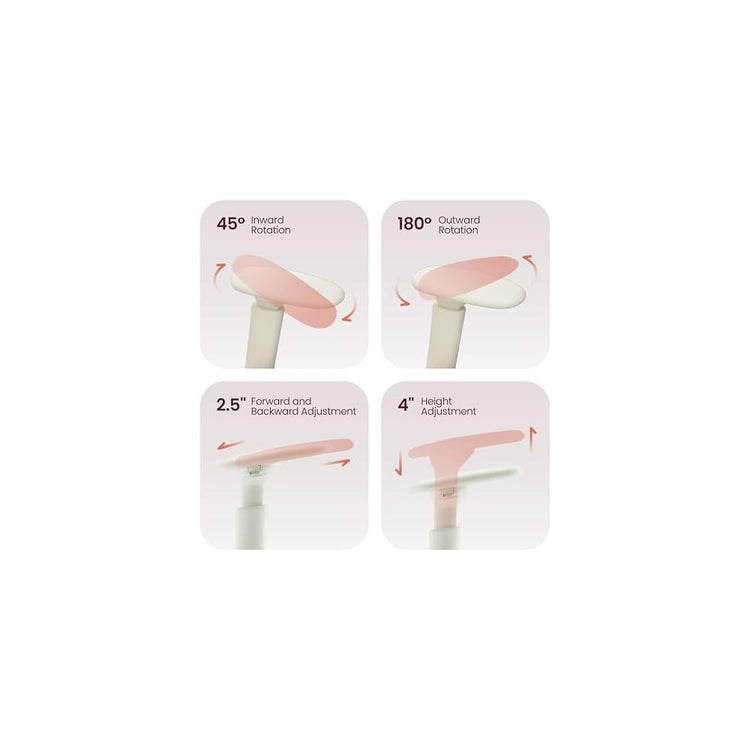 Mochi Chair Petite Ergonomic Chair — Comfortable Ergonomic Chair Designed Specifically for Women and Children, Height-Adjustable Chair is Suitable for Home, Office, and School environments (Cream)