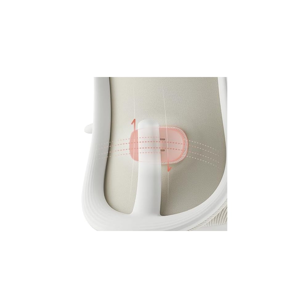 Mochi Chair Petite Ergonomic Chair — Comfortable Ergonomic Chair Designed Specifically for Women and Children, Height-Adjustable Chair is Suitable for Home, Office, and School environments (Cream)