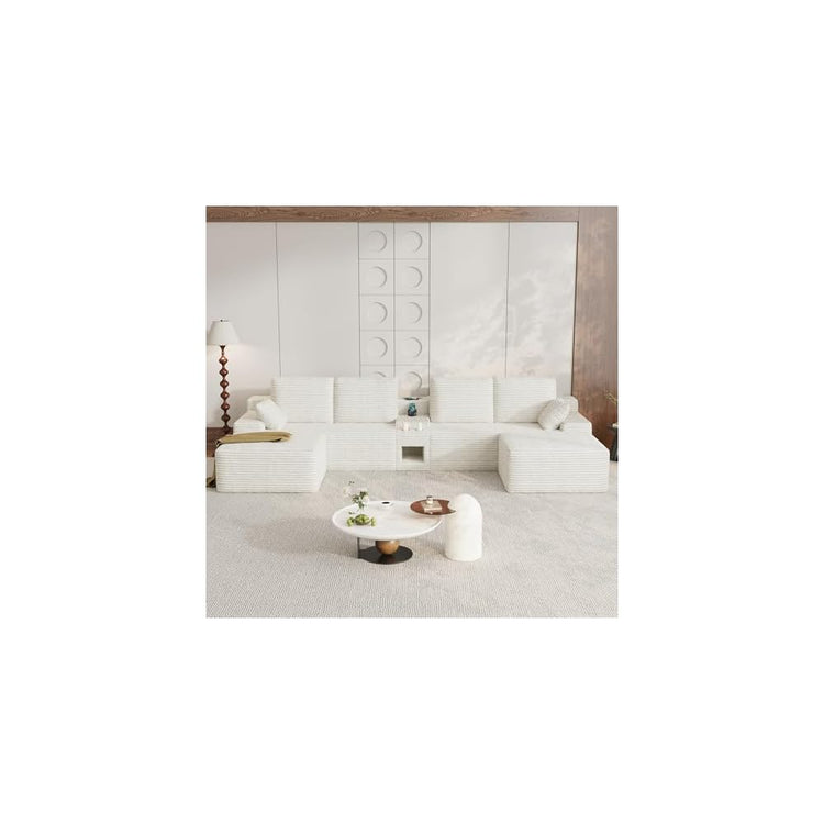 150" Oversized U-Shaped Modular Sectional Sofa