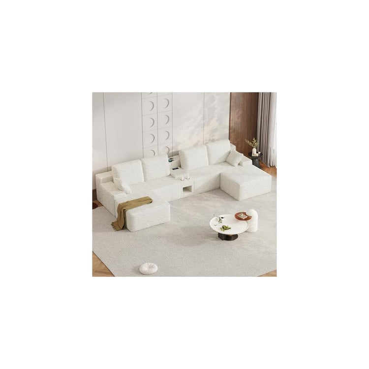 150" Oversized U-Shaped Modular Sectional Sofa