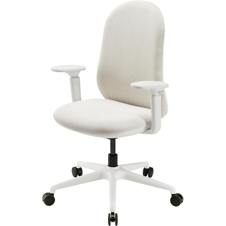 Mochi Chair Petite Ergonomic Chair — Comfortable Ergonomic Chair Designed Specifically for Women and Children, Height-Adjustable Chair is Suitable for Home, Office, and School environments (Cream)