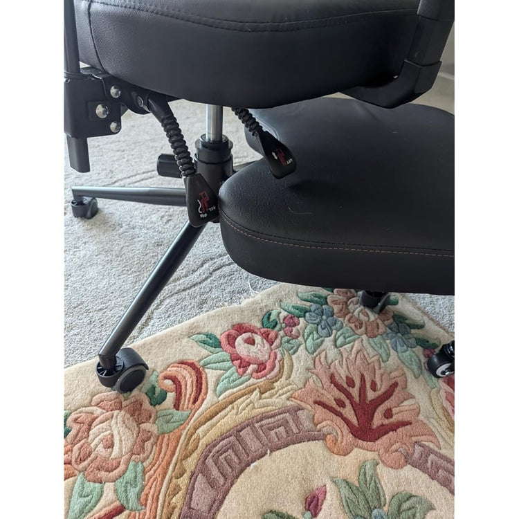Ergonomic Office Chair with Footrest,Criss Cross Office Chair with Split Lumbar Backrest, Adjustable Height, Modern Style, Black, for Home Office